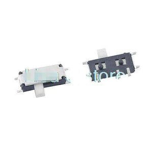 Planet Gates 10/20/50PCS DC 50V 0.3A 7 Pin On-On 2 Position 1P2T SPDT SMD SMT  Horizontal Slide Switch Side Knob PCB Right Angle MSK-12C01-07