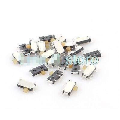 Planet Gates 10/20/50PCS DC 50V 0.3A 7 Pin On-On 2 Position 1P2T SPDT SMD SMT  Horizontal Slide Switch Side Knob PCB Right Angle MSK-12C01-07