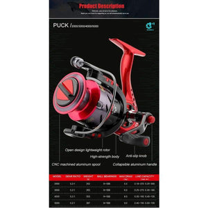 Planet Gates 10 / 2000 Series / China New PUCK 2000 3000 4000 5000 Spinning Reel 5.2:1 Fishing Reel 9KG Max Drag Power Spinning Wheel Long Casting Fishing