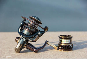 Planet Gates 10 / 2000 Series Spinning Reel  JAGUAR 2000 3000 Lure Spinning with spare spool Fishing Reel Spinning Reel Two Metal Spools
