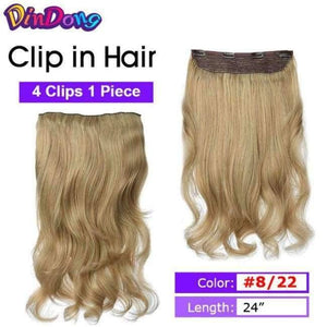 Planet Gates #10 / 24inches Synthetic Fish Line Hair Wavy Clip in Hair Extensions 3/4 Half Wig 3 Styles Available Premium Heat Resistant Hair