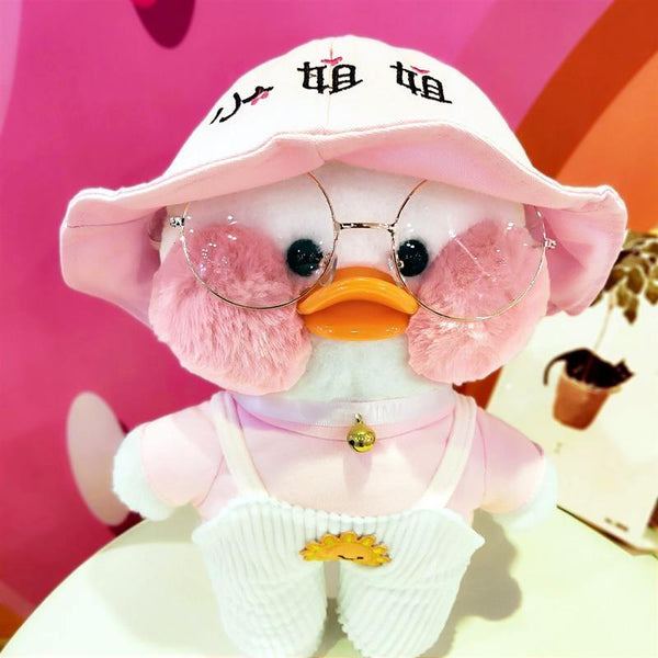 30cm Korean Netred Wearing Hyaluronic Acid Little Yellow Duck Doll Lalafanfan Ducks Plush Soft Toys High Quality Birthday Gift