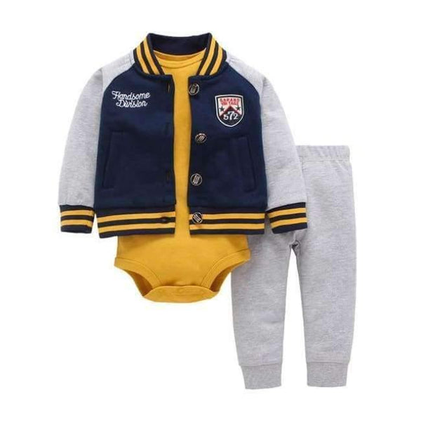 Planet Gates 10 / 9M Newborn Baby boy Girls 3 Pieces Set Clothes Hooded Zipper Full Sleeve Open flowers Coat+Full Sleeve Bodysuits+Pants