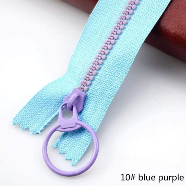 Planet Gates 10 blue / 3# / 15cm 10Pcs Meetee 15-40cm 3# Closed End Resin Zippers Pull Ring Zip Slider Head For Sewing Bags Wallet Purse Cloth Accessories Crafts
