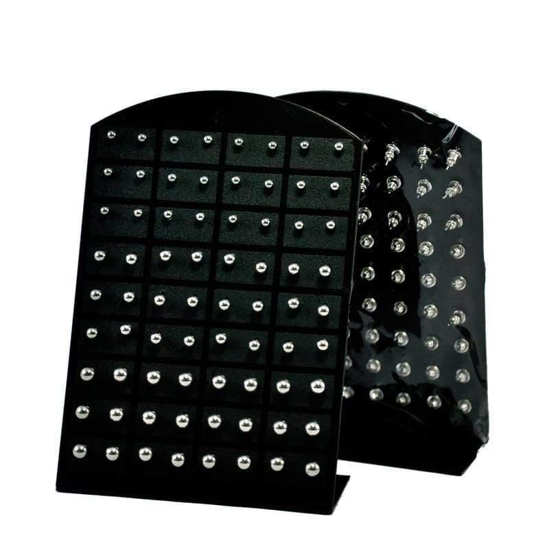 Planet Gates 10 Cards Retro Round Metal Ball Stainless Steel Stud Earrings For Womem Jewelry Wholesale Bulks Lots RL282