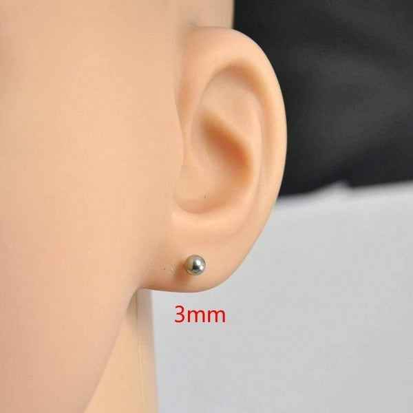Planet Gates 10 Cards Retro Round Metal Ball Stainless Steel Stud Earrings For Womem Jewelry Wholesale Bulks Lots RL282