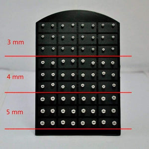 Planet Gates 10 Cards Retro Round Metal Ball Stainless Steel Stud Earrings For Womem Jewelry Wholesale Bulks Lots RL282