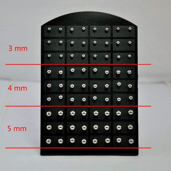 Planet Gates 10 Cards Retro Round Metal Ball Stainless Steel Stud Earrings For Womem Jewelry Wholesale Bulks Lots RL282