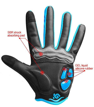 Planet Gates 10 Colors Winter Women Men's Cycling Gloves Full Finger with GEL Pad  Shockproof MTB Mountain Bike Bicycle Gloves