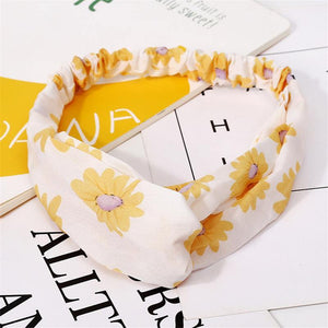 Fashion Floral Print Knot Women Headband Vintage Hairband Girls Headwear Leopard Headband  Hair Accessories