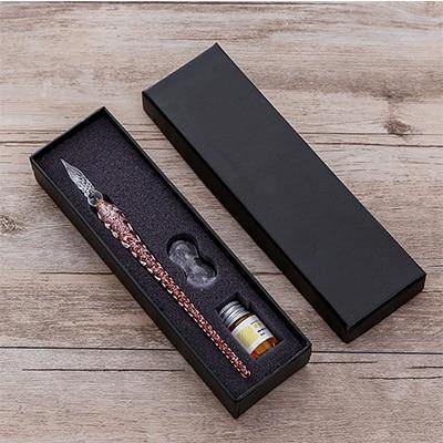 Planet Gates 10 Glass Dip Pen Signature Pen Fountain Pens Bussiness Offices School Stationery Gift Set Pen + Ink Set