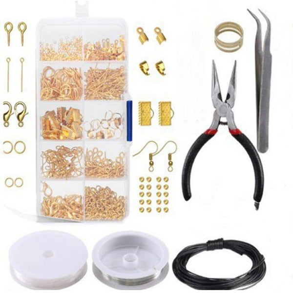 Planet Gates 10 Grids Metal Jewelry Making Kit DIY Necklace Materials Repair Tool With Accessories Findings And Beading Wires Adults Supplies