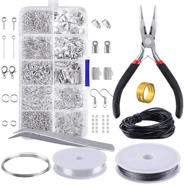 Planet Gates 10 Grids Metal Jewelry Making Kit DIY Necklace Materials Repair Tool With Accessories Findings And Beading Wires Adults Supplies