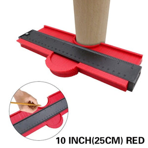 Planet Gates 10 Inch Red Profile Contour Gauge line Copier Ruler Cutting template Construction Woodworking Measuring instrument ceramic Tiling tiles tool
