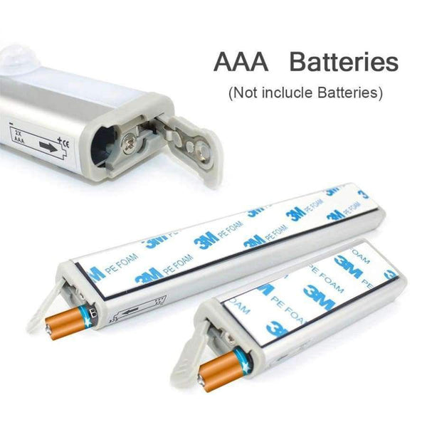 Planet Gates 10 Leds Cool White Led Night Light PIR Sensor Led Cabinet Light Wireless Body Detection Closet Indoor Night Lighting Wall Lamp Bar Kitchen Stairway