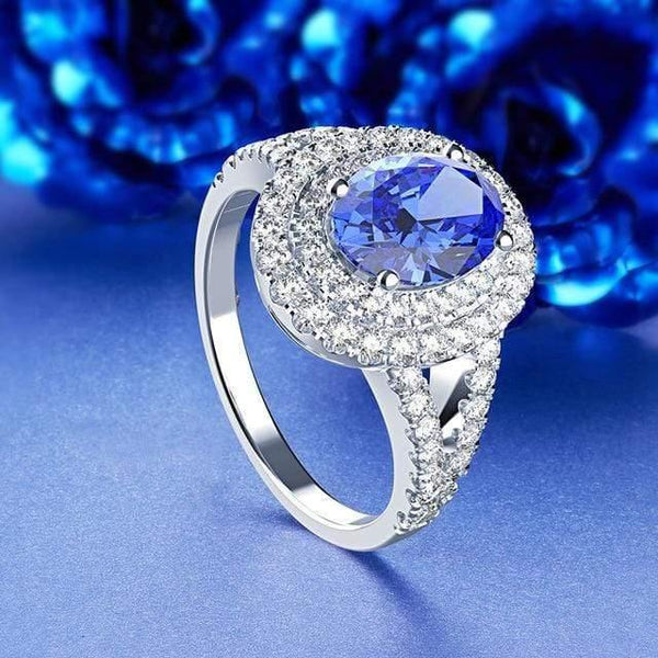 Planet Gates 10 / Light Blue 925 Sterling Silver Created Moissanite Gemstone Wedding Engagement Diamonds Ring Jewelry Wholesale