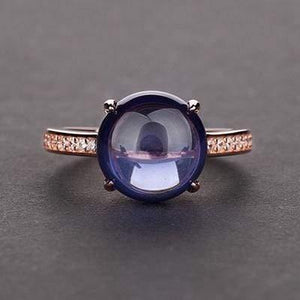 Planet Gates 10 / Light blue 925 Sterling Silver Rings For Women Natural Gemstone Original Wedding Fashion Brand Ring Jewelry Gift