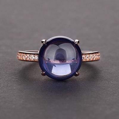 Planet Gates 10 / Light blue 925 Sterling Silver Rings For Women Natural Gemstone Original Wedding Fashion Brand Ring Jewelry Gift