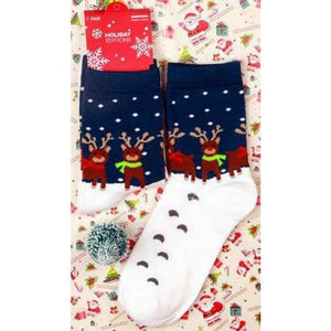 Planet Gates 10 / M Women's Snowflake Deer Printed Cotton Casual Socks Ladies Female Girl Men 2017 Christmas Gift Hosiery