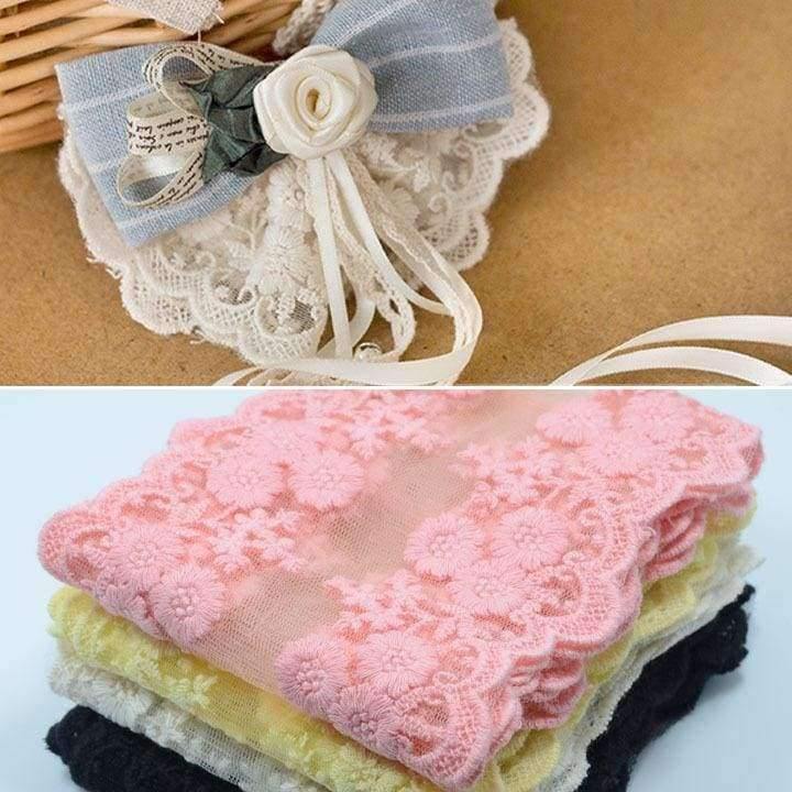 Planet Gates 10 Meters Embroidered Mesh Tulle Lace Trim DIY Accessories Ribbon Lace Wedding Party Decorations Arts Sewing Crafts Home Supplies