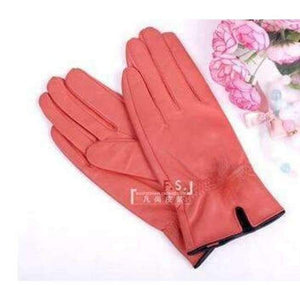 Planet Gates 10 / One Size 15 off Color genuine leather gloves female sheepskin gloves women's thin thermal mink hair ball 2017 new