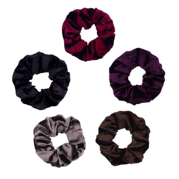Planet Gates 10-pak nye ensfarvede 4'' fløjlshårscrunchies til kvinder voksne mellemstore elastiske hårbånd reb tilbehør PT015
