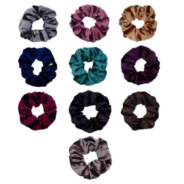 Planet Gates 10-pak nye ensfarvede 4'' fløjlshårscrunchies til kvinder voksne mellemstore elastiske hårbånd reb tilbehør PT015