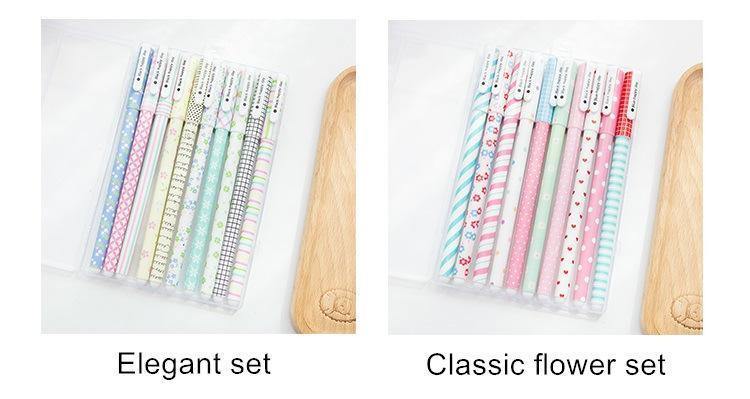 Planet Gates Elegancki zestaw 10 szt. Długopisy z czarnym tuszem Klasyczny kwiat Gwiaździsty długopis do pisania podpisów Artykuły papiernicze Biuro