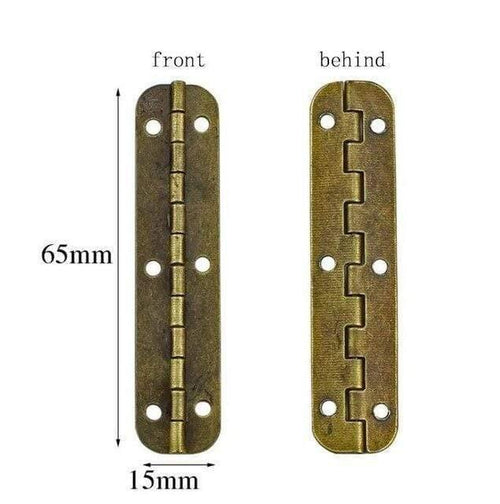 10 pcs Bronze Archaize 65*15MM Oval Iron Long Hinge Wooden Box Gift Box Hinge