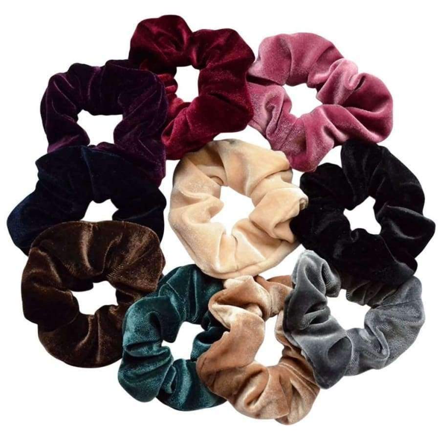 Planet Gates 10 Pcs Hair Scrunchies Velvet Hairband Ponytail Holder Tie Bow for Women Tie Ropes Adult Elastic Girls Hair Ties Gum Accessories