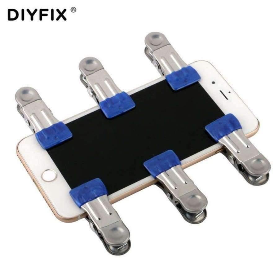 Planet Gates 10 Pcs Metal Clip Fixture Multi-purpose Fastening Clamp for Mobile Phone Tablet Glued LCD Screen Repair Tools Set