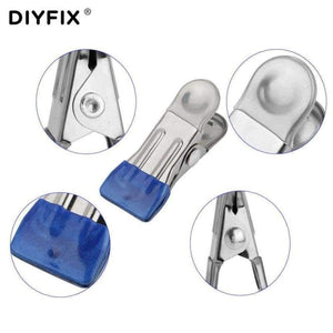 Planet Gates 10 Pcs Metal Clip Fixture Multi-purpose Fastening Clamp for Mobile Phone Tablet Glued LCD Screen Repair Tools Set