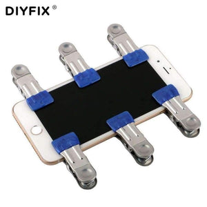 Planet Gates 10 Pcs Metal Clip Fixture Multi-purpose Fastening Clamp for Mobile Phone Tablet Glued LCD Screen Repair Tools Set