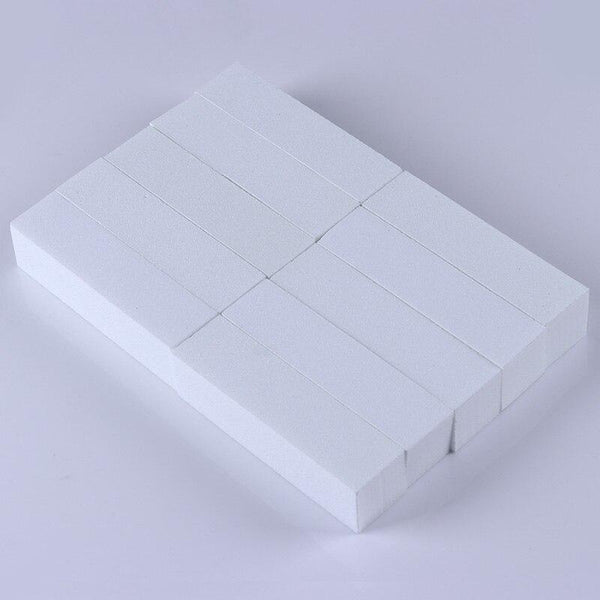 Planet Gates 10 Pcs Nail Art File Set White Color Nail Buffers Sanding Grinding Block Sponge Form Pedicure  Nail Art Tool Kit