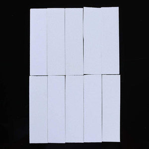 Planet Gates 10 Pcs Nail Art File Set White Color Nail Buffers Sanding Grinding Block Sponge Form Pedicure  Nail Art Tool Kit