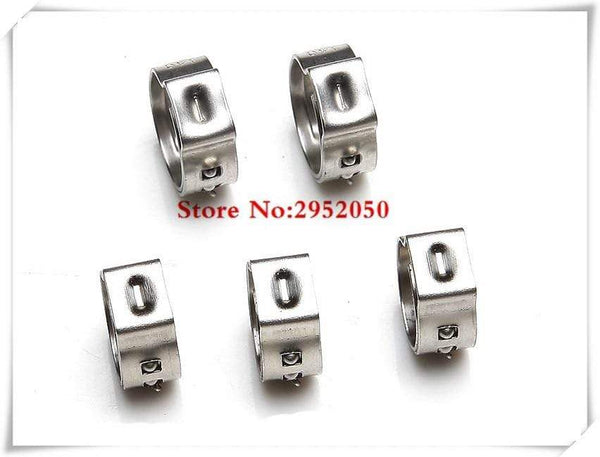 Planet Gates 10 PCS Stainless Steel 304 Single Ear Hose Clamps Assortment Kit Single