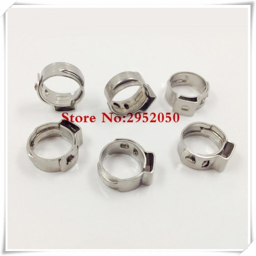 Planet Gates 10 PCS Stainless Steel 304 Single Ear Hose Clamps Assortment Kit Single