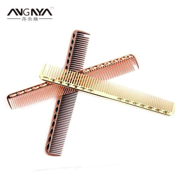 Planet Gates 10 Pcs  Stainless Steel Hair Comb Professional Hair Salon Hairdressing Anti-static Barbers Cutting Hair Care Styling Brush Tools