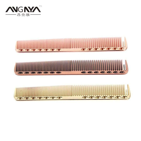 Planet Gates 10 Pcs  Stainless Steel Hair Comb Professional Hair Salon Hairdressing Anti-static Barbers Cutting Hair Care Styling Brush Tools