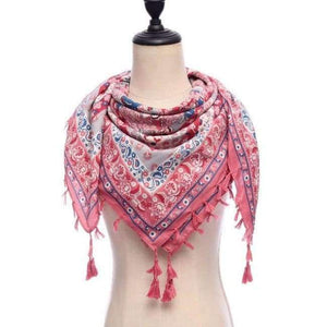 Planet Gates 10-pink New brand women scarf square cotton shawls and wraps lady pashmina Tassels Bohemia foulard winter female bandana hijabs