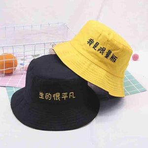 Planet Gates 10 Unique Casual Sun Hat Letter Bucket Hat Men Women Bob Hip Hop Caps Summer Panama Foldable Double Sided Dance Hat Casual