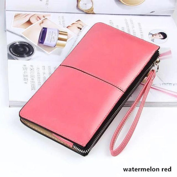 Planet Gates 10 Women wallets Candy Oil Leather Wallet Long Design Day Clutch Casual Lady Cash Purse Women Hand Bag Carteira Feminina A4