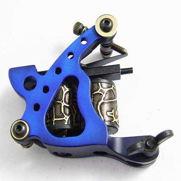 Planet Gates 10 Wrap Coils Permanent blue Tattoo Machine Shader & Liner Carbon Steel Rotary Assorted Tatoo Motor Gun Instrument Tools tattoo
