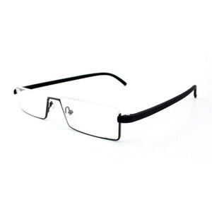 Planet Gates +100 / black 2021 Men Half Frame Comfy Light Reading Glasses Portable Fashion Unisex Eyewear Degree +1+1.5+2+2.5+3+3.5+4 Presbyopic Glasses