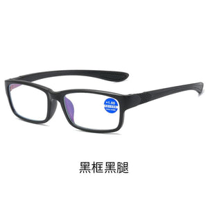 Planet Gates +100 / black Reading Glasses Men Women Sports Anti-blue Light Reading Eyewear Black Red TR90 Frame Presbyopia Eyeglasses +100 to+400 glasses