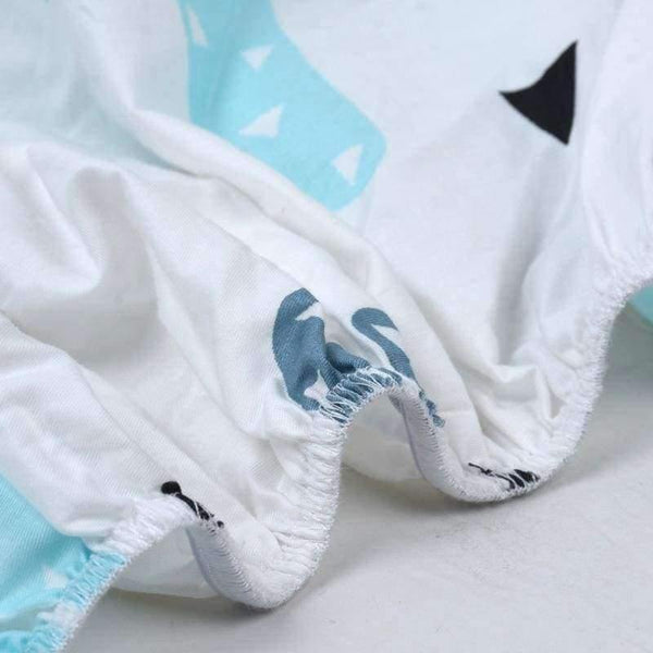 Planet Gates 100% Cotton Crib Fitted Sheet Soft Baby Bed Mattress Cover Protector Cartoon Newborn Bedding For Cot Size 130*70cm