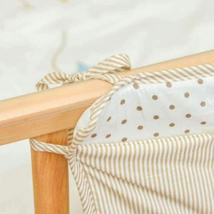 Planet Gates 100%Cotton Crib Organizer Baby Cot Bed Hanging Storage Bag Toy Diaper Pocket for Newborn Crib Bedding Set Accessories