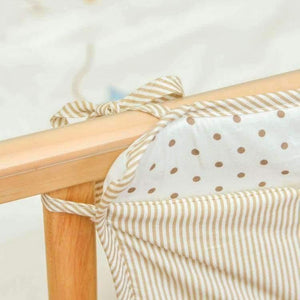 Planet Gates 100%Cotton Crib Organizer Baby Cot Bed Hanging Storage Bag Toy Diaper Pocket for Newborn Crib Bedding Set Accessories