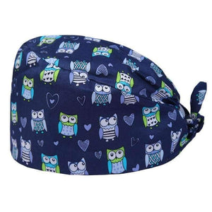 Planet Gates 100% Cotton Medical Scrubs Cap Owl Print Nurse Doctor Caps Women Men Work Hat Hospital Operating Beauty Spa Hat