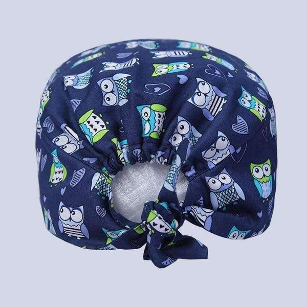 Planet Gates 100% Cotton Medical Scrubs Cap Owl Print Nurse Doctor Caps Women Men Work Hat Hospital Operating Beauty Spa Hat